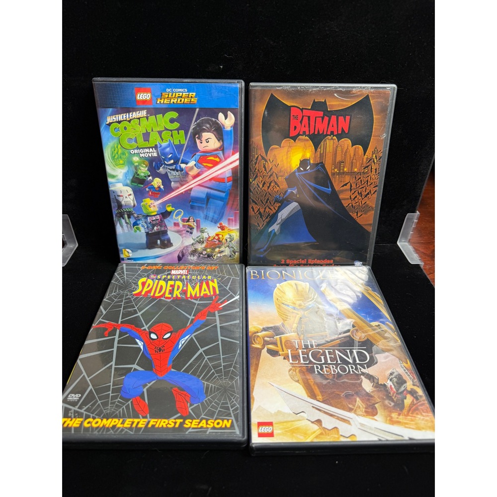 Superhero DVD Lot - Spectacular Spider-Man LEGO Justice League Batman Bionicle